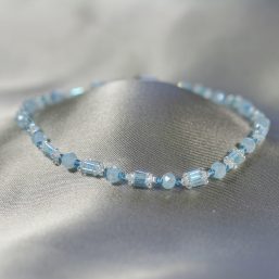 Blue AB, Multi Strand Crystal Bracelet, Beaded Bracelet, High quality,  Glass Bead Bracelet, Bridesmaid gift
