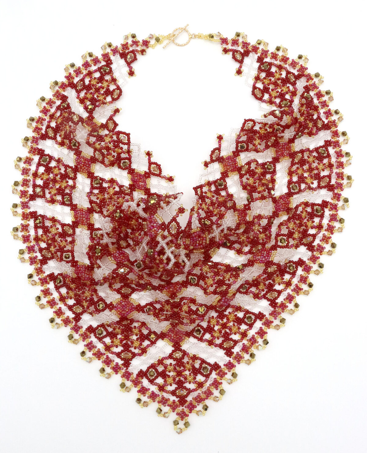 Red & Gold Clover Scarf - Image 2